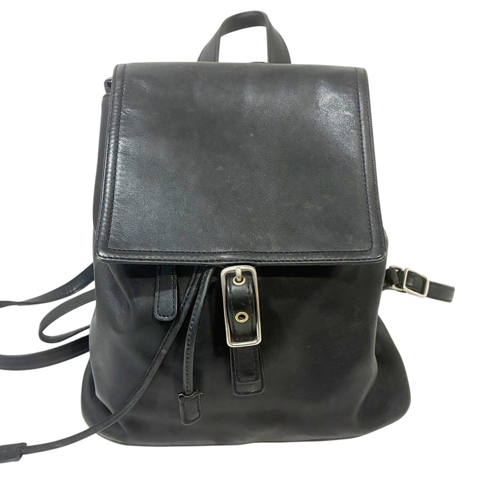 Vintage Coach Legacy Leatherware Black Leather Backpack Purse